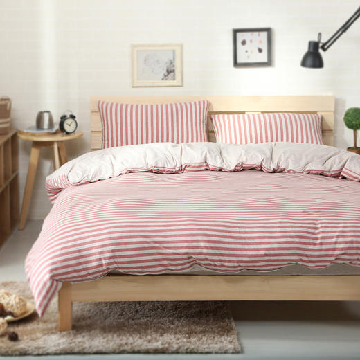 良品汇馆 | 天竺棉 条纹四件套 无印风格（多颜色 多尺寸） 商品图0