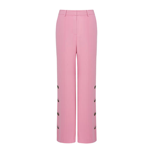 VIMAGE纬漫纪秋款时尚宽松百搭纽扣装饰西装微喇裤女显瘦V1405009 商品图4