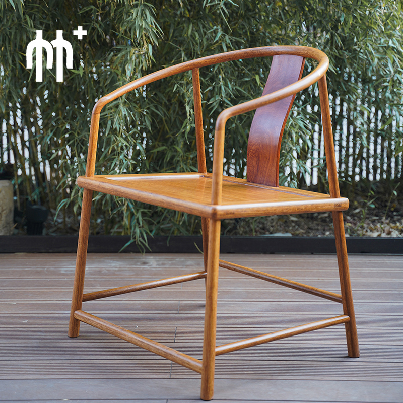 大简|实竹素圈椅现代简约新中式单椅子檀竹太师椅禅意空间围椅