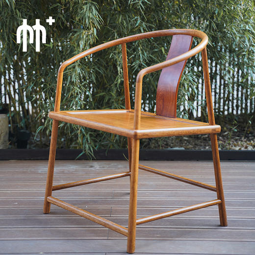 大简|实竹素圈椅现代简约新中式单椅子檀竹太师椅禅意空间围椅 商品图0
