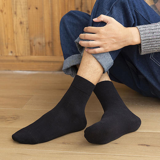 良品汇馆 | 全棉纯色男士五分袜 优质纺精梳棉 舒适体验 4双装 商品图3