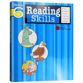 Flash Kids 小学英语阅读技巧6年级 英文原版 Reading Skills Grade 6小学家庭英文学习练习册 Harcourt Family Learning 英文版书