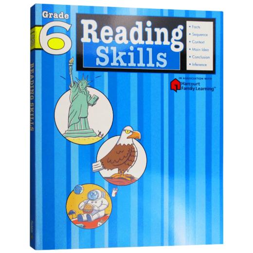 Flash Kids 小学英语阅读技巧6年级 英文原版 Reading Skills Grade 6小学家庭英文学习练习册 Harcourt Family Learning 英文版书 商品图0