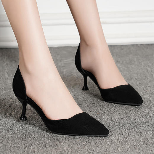 尖头细跟法式少女低跟单鞋(货号 sq6698)