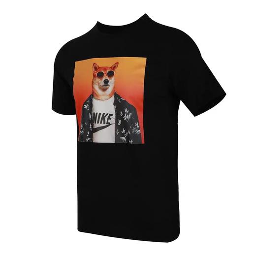 耐克短袖柴犬狗头墨镜印花男子运动休闲t恤ct6313010