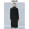 VIMAGE纬漫纪秋季新款个性飘带亚光缎面显瘦收腰衬衫连衣裙女V1407013 商品缩略图3