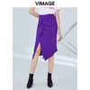 VIMAGE纬漫纪夏季优雅时尚高腰开叉百搭半身裙包臀裙女V1206802 商品缩略图0