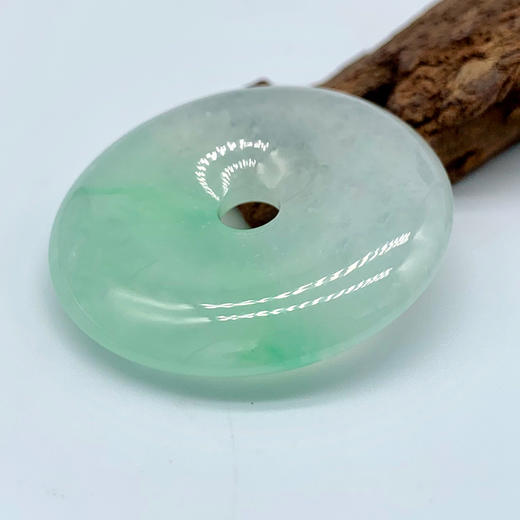 派瑞翡翠 翡翠平安扣 糯冰种 飘花 商品图1