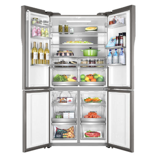 海尔（202445）冰箱四开门十字对开门变频风冷无霜静音节能冰箱 全空间保鲜一机三系统T.ABT杀菌独立母婴专区冰箱 BCD-605WSCEU1 商品图2