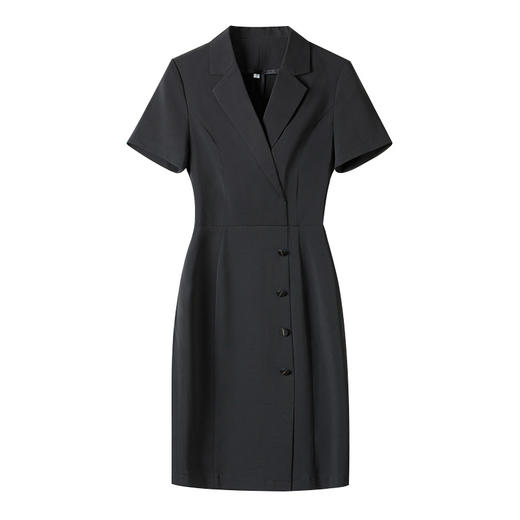 QZT-A1956-1新款韩版2020优雅西装领裙职业工作服 商品图3