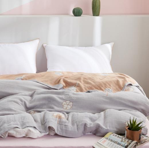 【床上用品】水洗纱布成人午睡毯 宽边空调毯全棉床尾毯沙发毯学生毛巾被 商品图1