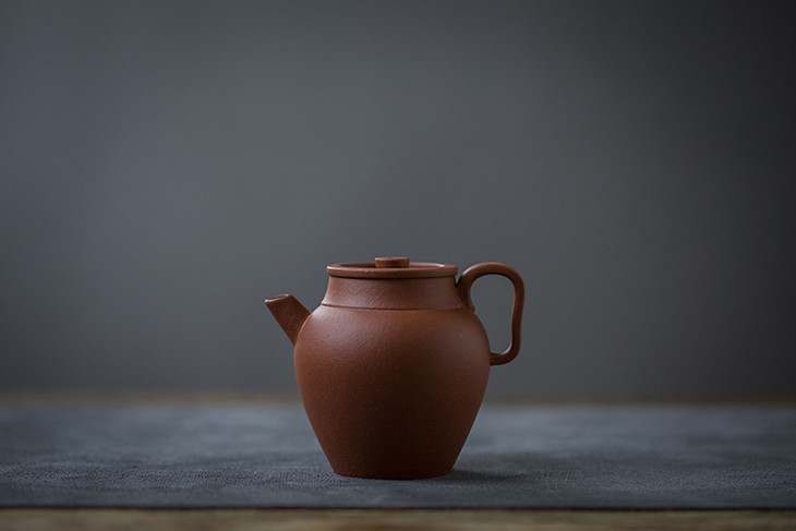 茶香记 红降坡泥汉风壶 紫砂壶 永砂 原创壶型 颗粒感强 古雅拙朴