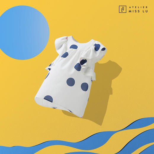 AtelierMissLu-「可可爱爱小A裙」 趣味波点系带童装小裙-00000028 商品图3