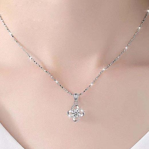 s925银项链女白搭锁骨链日韩简约气质吊坠送女友生日礼物