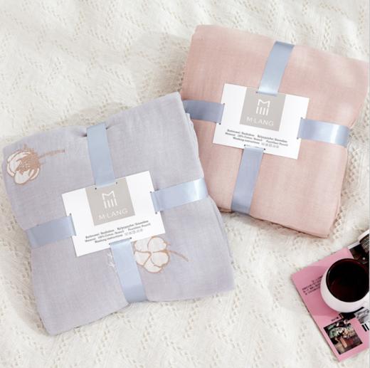 【床上用品】水洗纱布成人午睡毯 宽边空调毯全棉床尾毯沙发毯学生毛巾被 商品图2