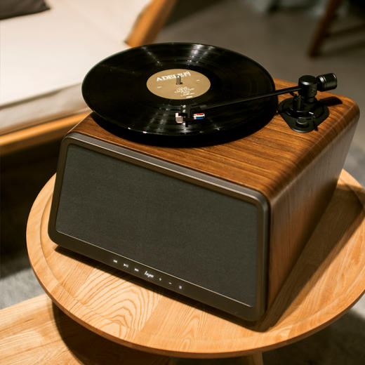 嘿哟hym-seed胡桃木色黑胶唱片机蓝牙音响黑胶LP电唱机留声机 商品图6