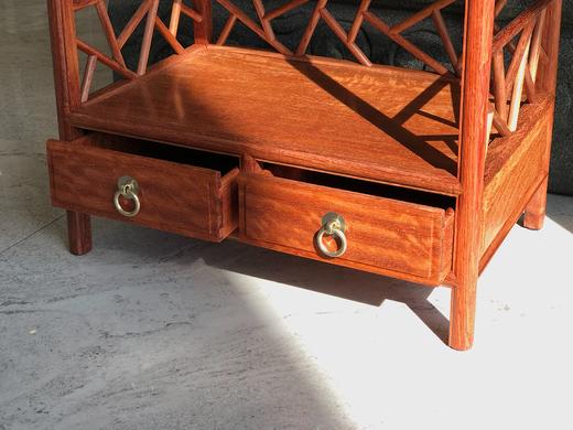 红桥红  家具严选  缅甸花梨（大果紫檀）  【38 冰裂纹 茶水架】 商品图2