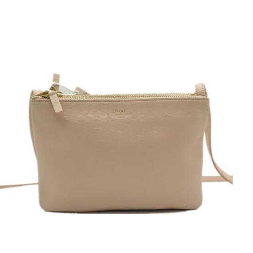 二手9新celine赛琳trio牛皮三重奏女士单肩斜挎包g185110438