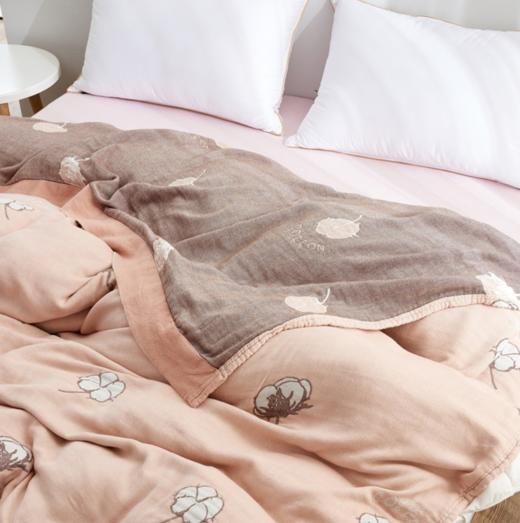 【床上用品】水洗纱布成人午睡毯 宽边空调毯全棉床尾毯沙发毯学生毛巾被 商品图0