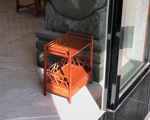 红桥红  家具严选  缅甸花梨（大果紫檀）  【38 冰裂纹 茶水架】 商品图5