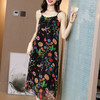 SS-03-2707新款真丝吊带裙中长款海边度假印花沙滩裙 商品缩略图3