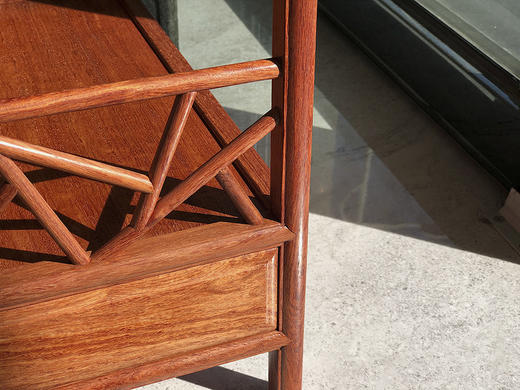 红桥红  家具严选  缅甸花梨（大果紫檀）  【38 冰裂纹 茶水架】 商品图6