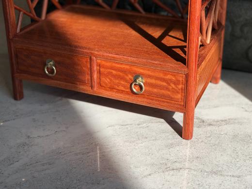 红桥红  家具严选  缅甸花梨（大果紫檀）  【38 冰裂纹 茶水架】 商品图1