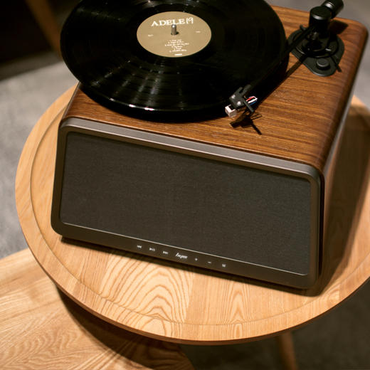 嘿哟hym-seed胡桃木色黑胶唱片机蓝牙音响黑胶LP电唱机留声机 商品图8