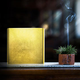 【梵谷漆器】贴金箔漆器翻盖文房盒（金色/机理）