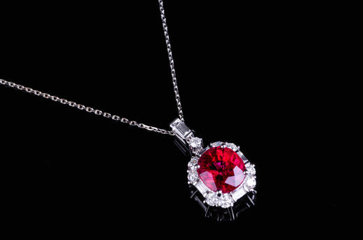 18k金 红碧玺 奢华大气 吊坠 AngieBella珠宝格格 商品图7
