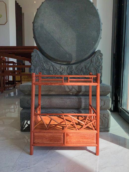 红桥红  家具严选  缅甸花梨（大果紫檀）  【38 冰裂纹 茶水架】 商品图8