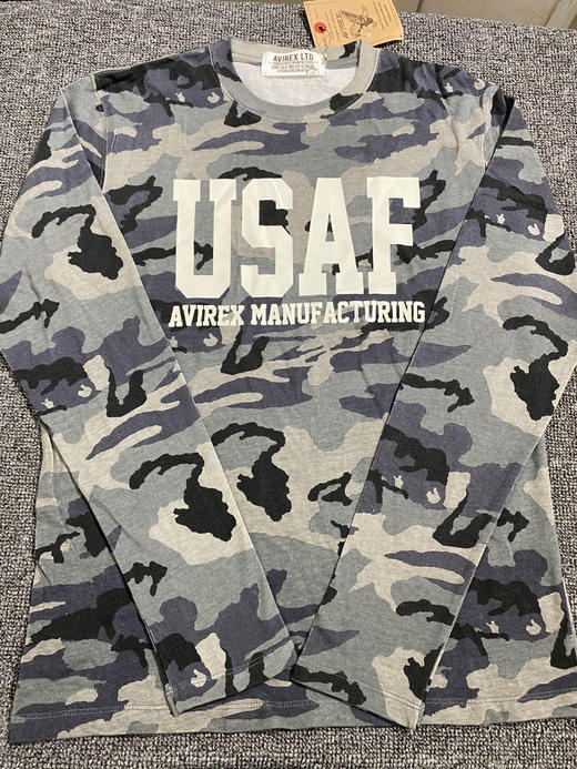 Avirex秋冬潮搭内搭字母长袖T恤！标全保真！ 商品图8