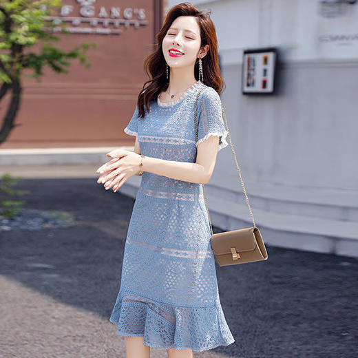 HR-BBL6619时尚简约，牛仔个性拼接潮流舒适连衣裙 商品图0