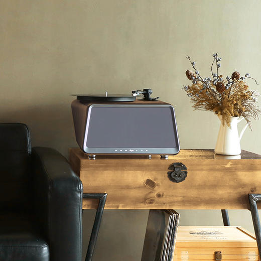 嘿哟hym-seed胡桃木色黑胶唱片机蓝牙音响黑胶LP电唱机留声机 商品图7