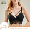 奶糖派大罩杯无钢圈超薄背心吊带大胸显小透气微醺钻石花边大胸内衣夏 商品缩略图0