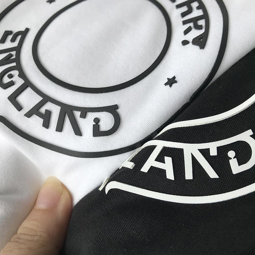 14 情侣款 伦敦kingdom 复古致敬圆盾字母 立体胶印圆领t恤 qh168