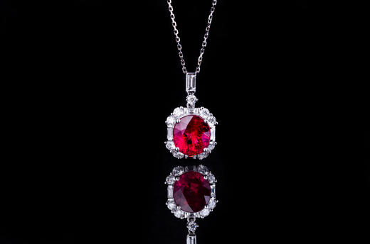 18k金 红碧玺 奢华大气 吊坠 AngieBella珠宝格格 商品图4