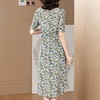 SP-X042107真丝2020夏新款欧美时尚碎花中长款腰带裙 商品缩略图3