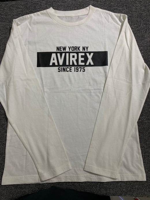 军潮！Avirex美军官方供应商简约款长袖T恤！正品保真。 商品图0