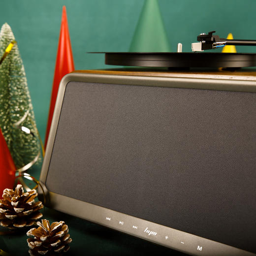 嘿哟hym-seed胡桃木色黑胶唱片机蓝牙音响黑胶LP电唱机留声机 商品图2