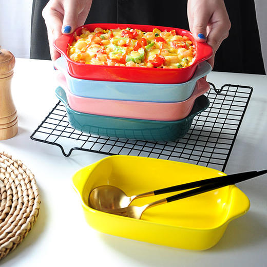 焗饭烤盘陶瓷烤盘焗饭碗烤箱盘沙拉盘网红盘子菜盘家用创意餐具