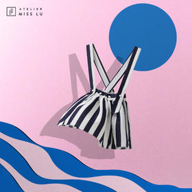 AtelierMissLu-「可爱多」 藏青条纹背带童装小裙-00000026