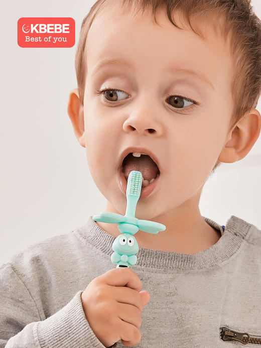 【品牌直供】CKBEBE宝宝乳牙刷全硅胶1-3岁软毛刷小蜜蜂混发送替换刷头JPY带授权招加盟代理 商品图1