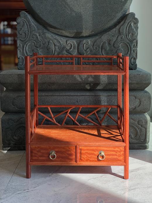 红桥红  家具严选  缅甸花梨（大果紫檀）  【38 冰裂纹 茶水架】 商品图0