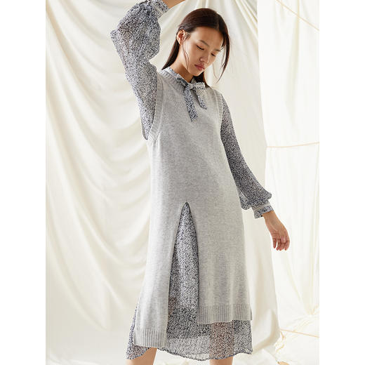 famecoco范可儿秋季外搭马甲外套女宽松百搭中长款F205CA011 商品图0