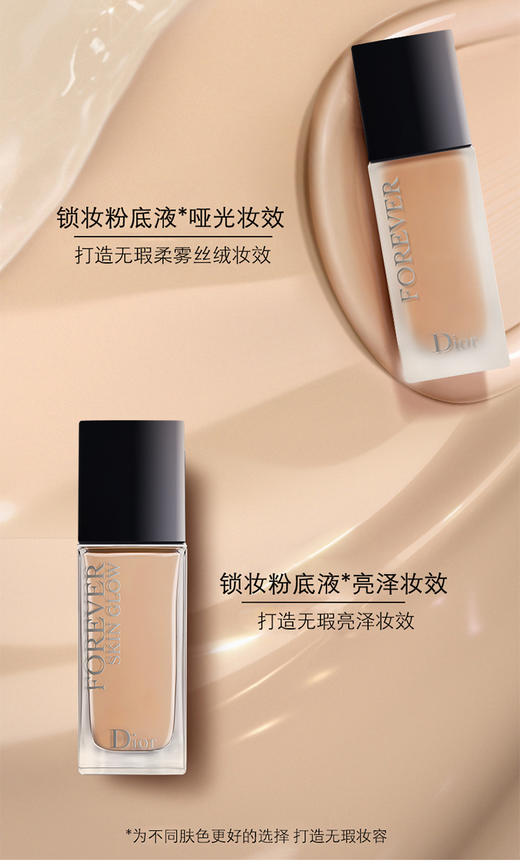 【跨境】法国Dior迪奥凝脂恒久遮瑕粉底液Forever 哑光版 0N 1N 2N 30ml 商品图4