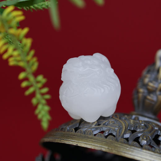 【宫里吊坠】和田玉羊脂白玉吊坠 甪端 商品图0