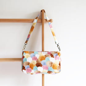 HUJI祤集Butter单肩包插画毛球