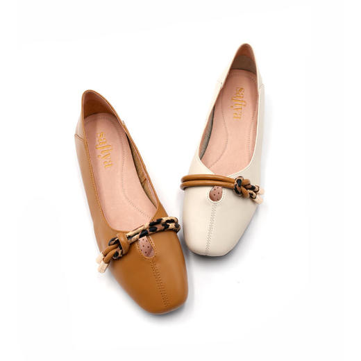 商场同款 |safiya 索菲娅 春秋乐福浅口鞋平底鞋休闲单鞋SF93111028 商品图3