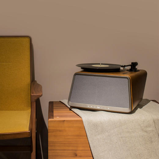 嘿哟hym-seed胡桃木色黑胶唱片机蓝牙音响黑胶LP电唱机留声机 商品图10